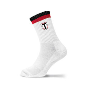 Socken WEISS Kontrast SCHWARZ/ROT